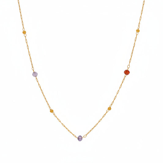 Prism Zircon Station Necklace