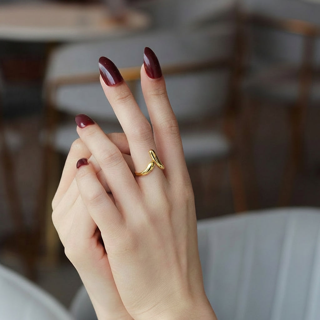 Classic Wave Open Ring