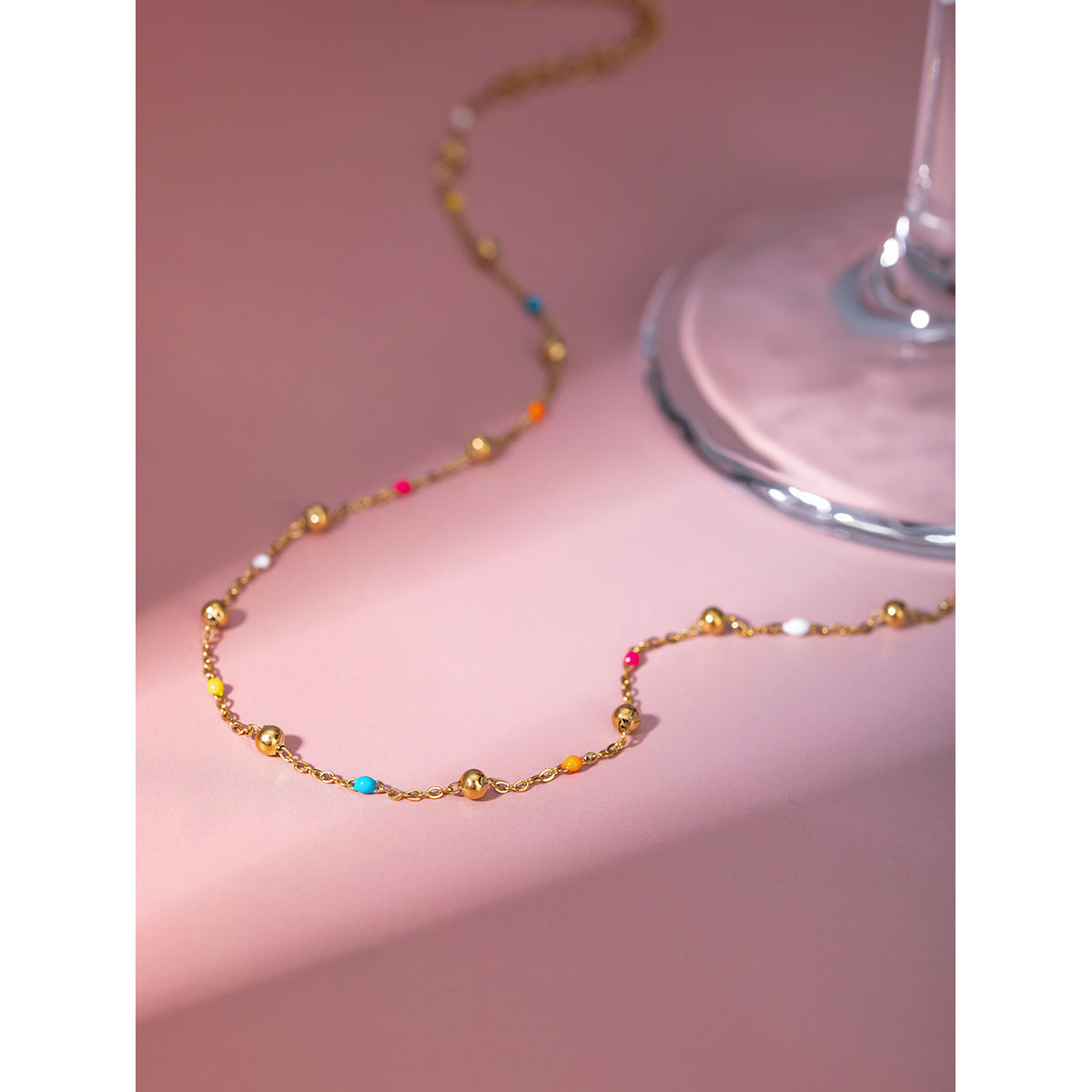 Fiesta Enamel Bead Necklace