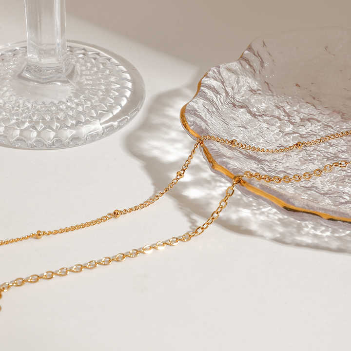18K Gold-Plated Stainless Steel Braided Chain Daily Anklet