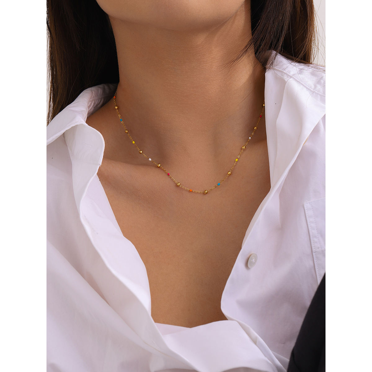 Fiesta Enamel Bead Necklace