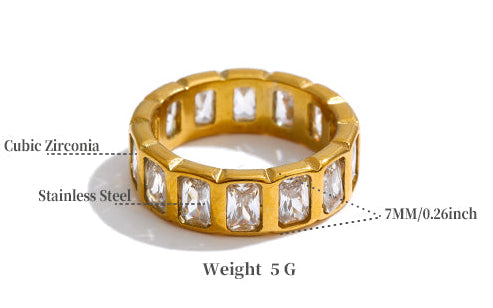 Eternity Crystal Banded Ring