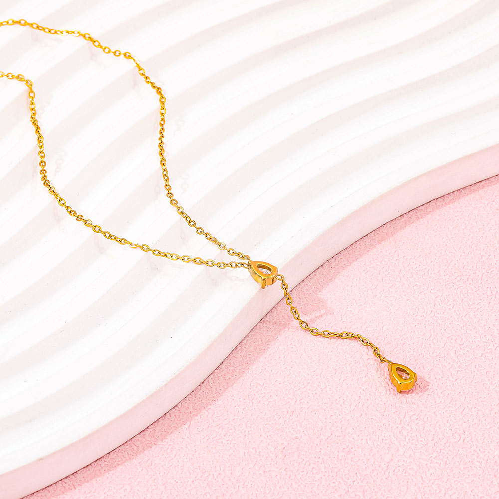 Crystal Y-Drop Necklace