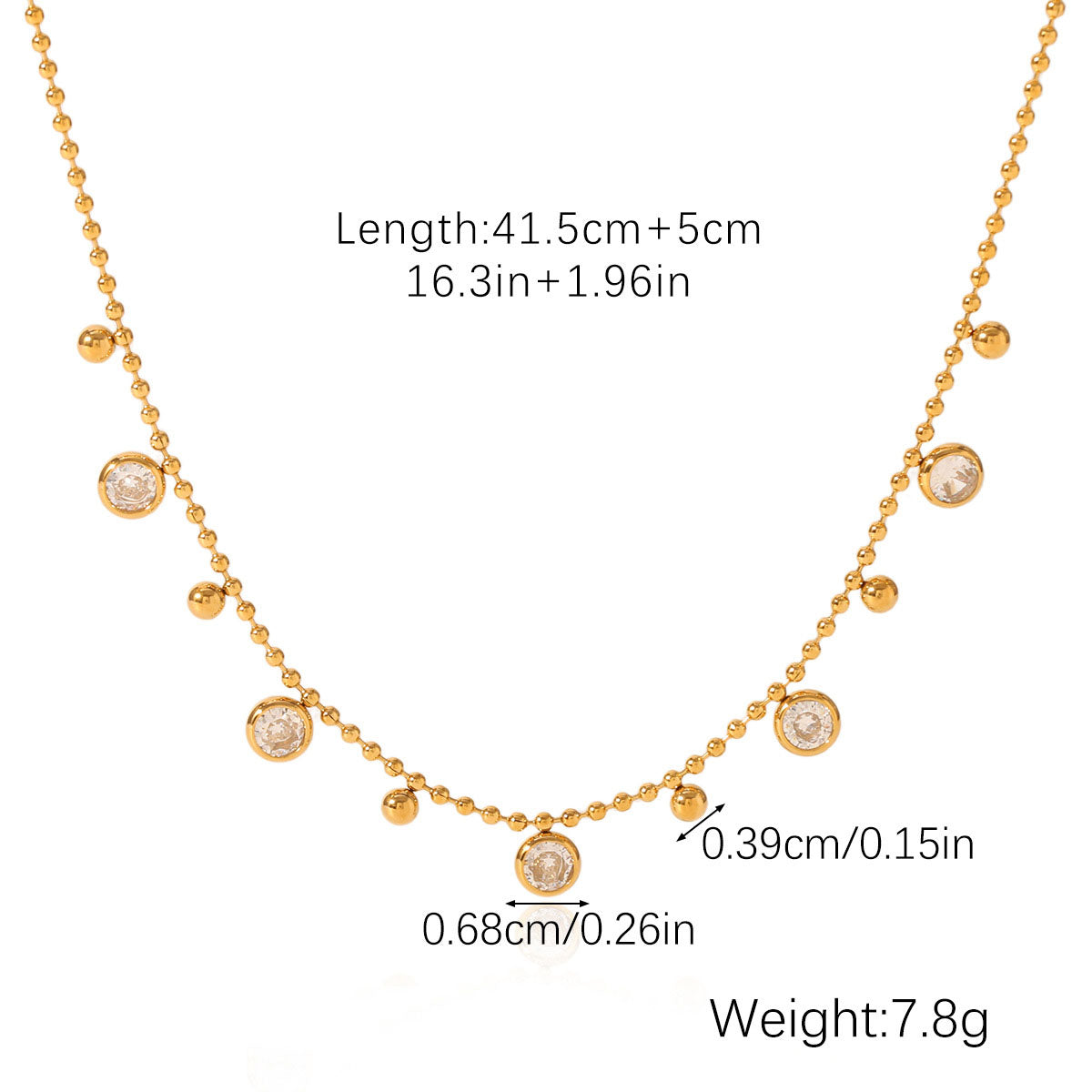 Floating Crystal Charm Necklace