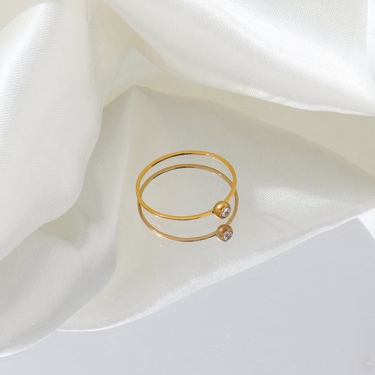 Solitaire CZ Band Ring