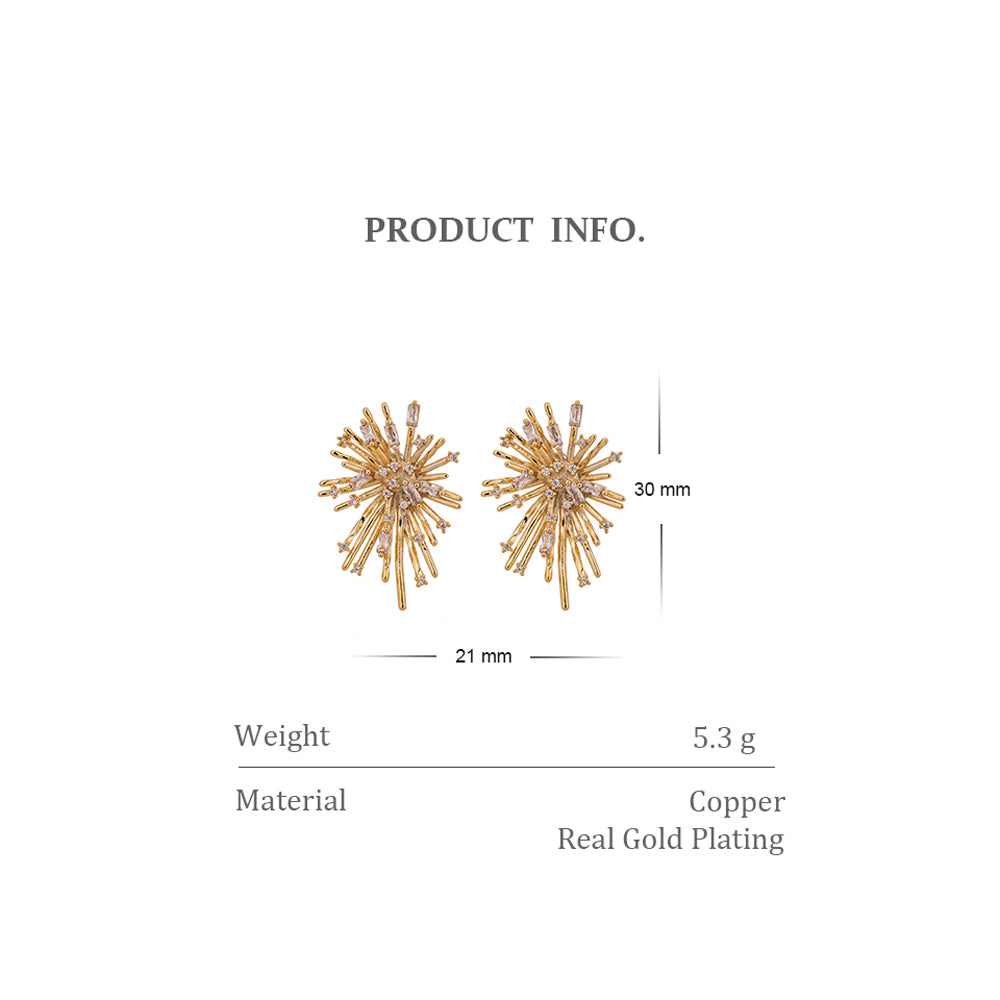 Starburst Zircon Studs