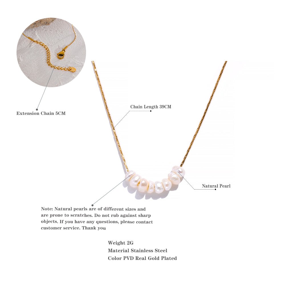 Pearl Cluster Chain Necklace