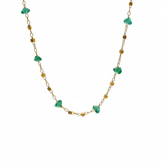 Jardin Emerald Crystal Necklace
