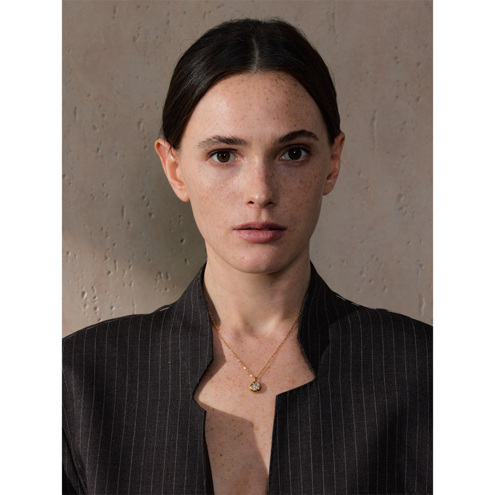 Gold Nugget Crystal Necklace