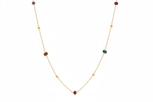 Terra Natural Stone Station Necklace