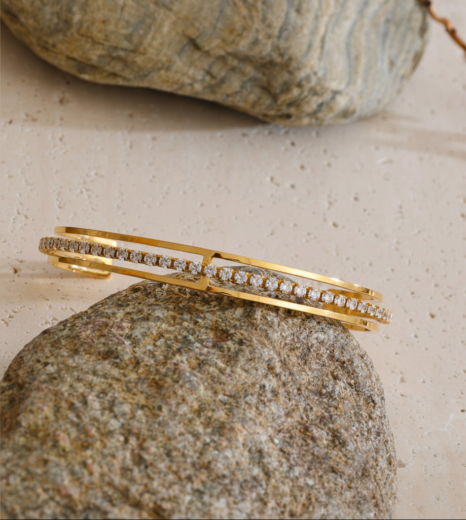 Dual Rail Crystal Bracelet