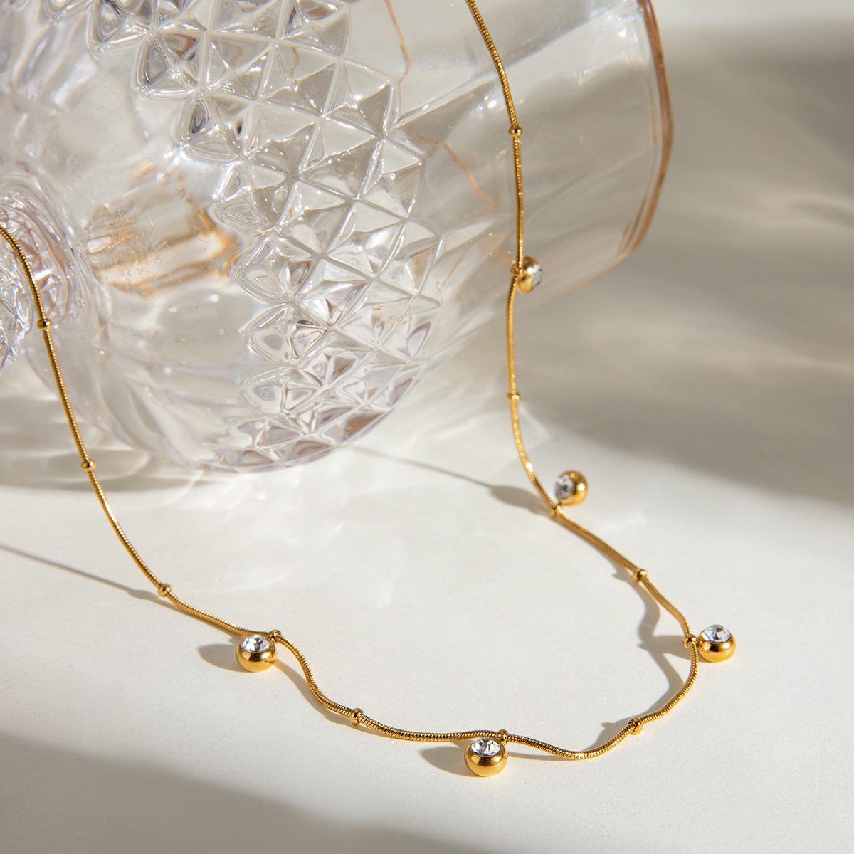 Constellation CZ Station Necklace