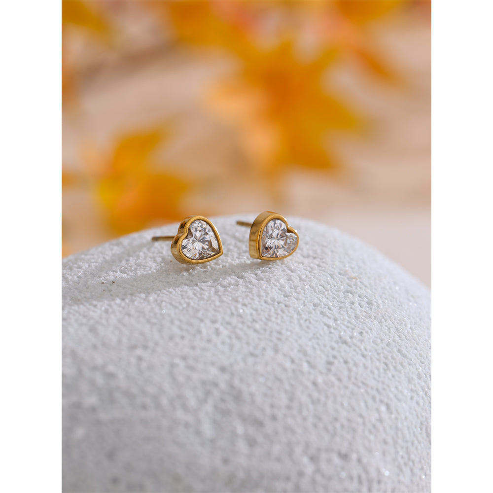 Tender Hearts Crystal Studs
