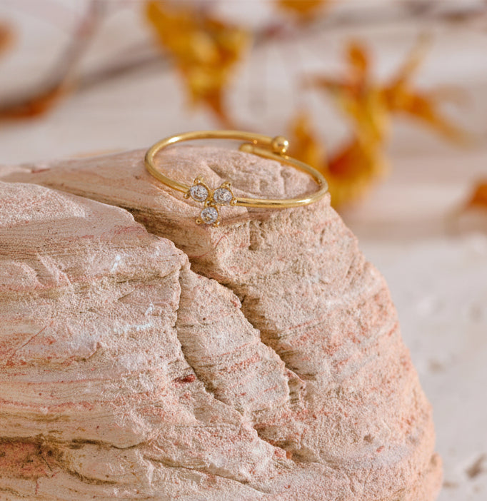 Tri-Crystal Constellation Ring