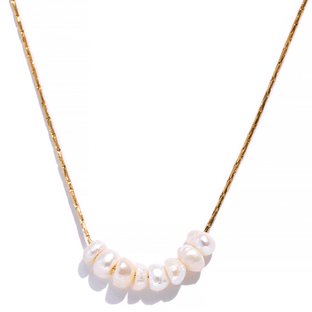 Pearl Cluster Chain Necklace