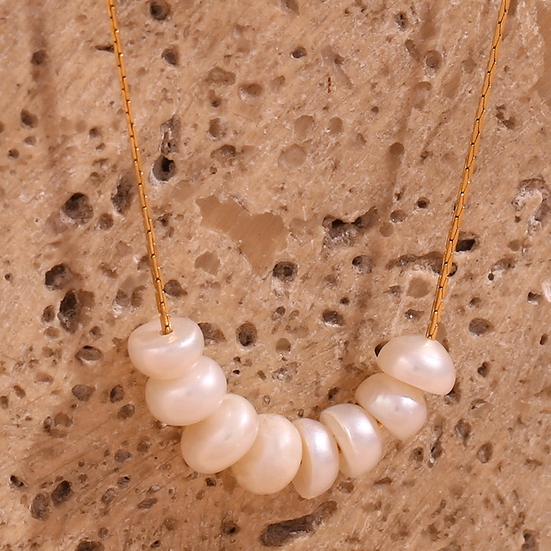 Pearl Cluster Chain Necklace