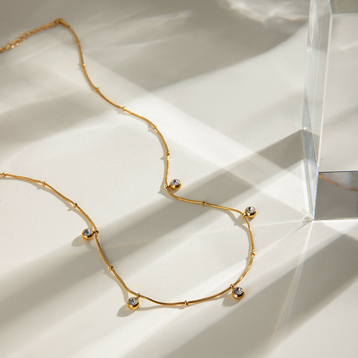 Constellation CZ Station Necklace