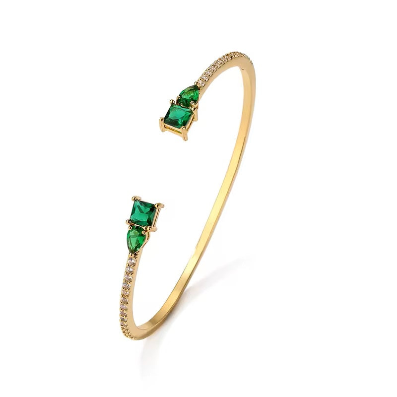 18k Gold Plated Adjustable Bangle Bracelet.