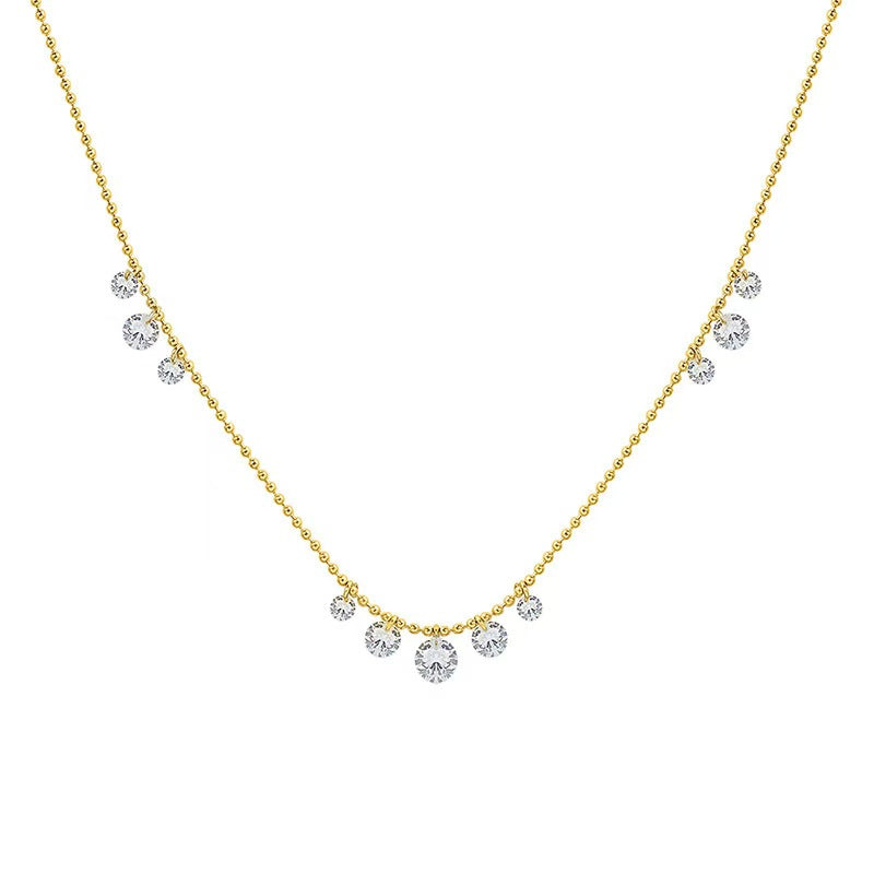 Multi-Diamond Drop Necklace