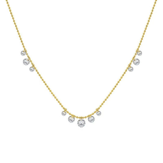 Multi-Diamond Drop Necklace