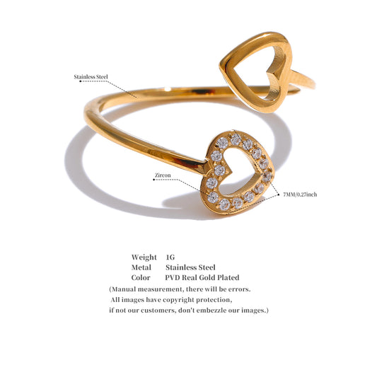 Longing Hearts Open Ring