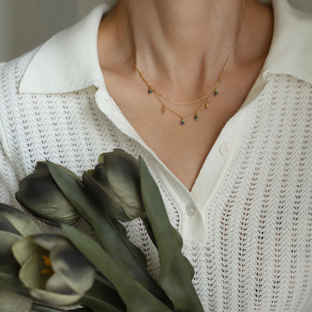 Cascade Teal Drop Necklace