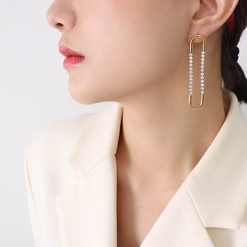 Aurum Edge Drop Earrings