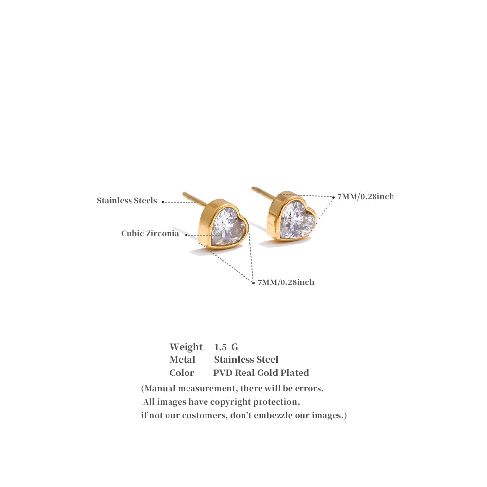 Tender Hearts Crystal Studs