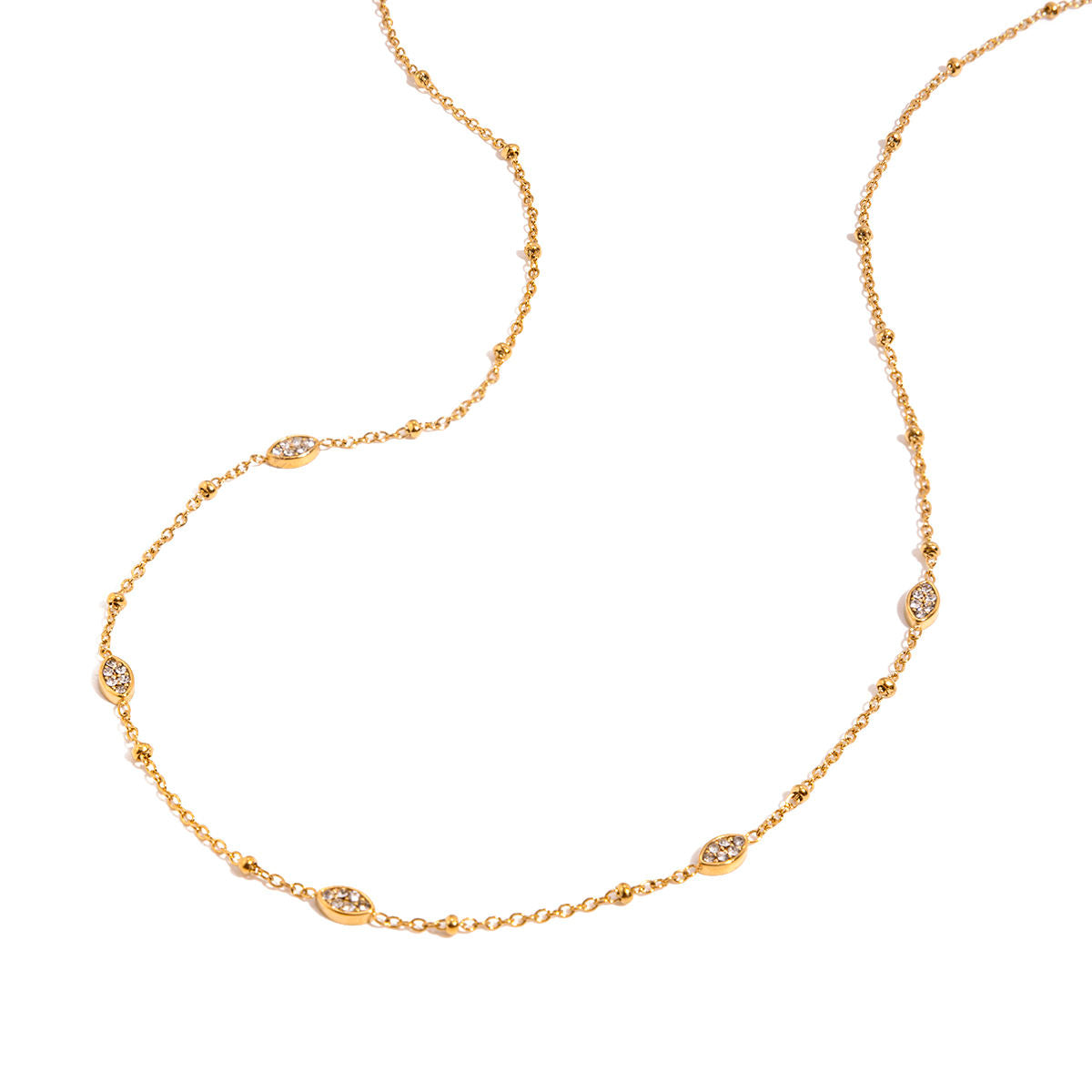 Lumina Oval Rhinestone Necklace