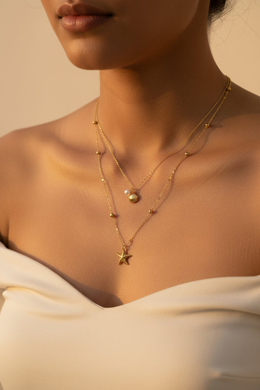 Shell & Starfish Layered Necklace