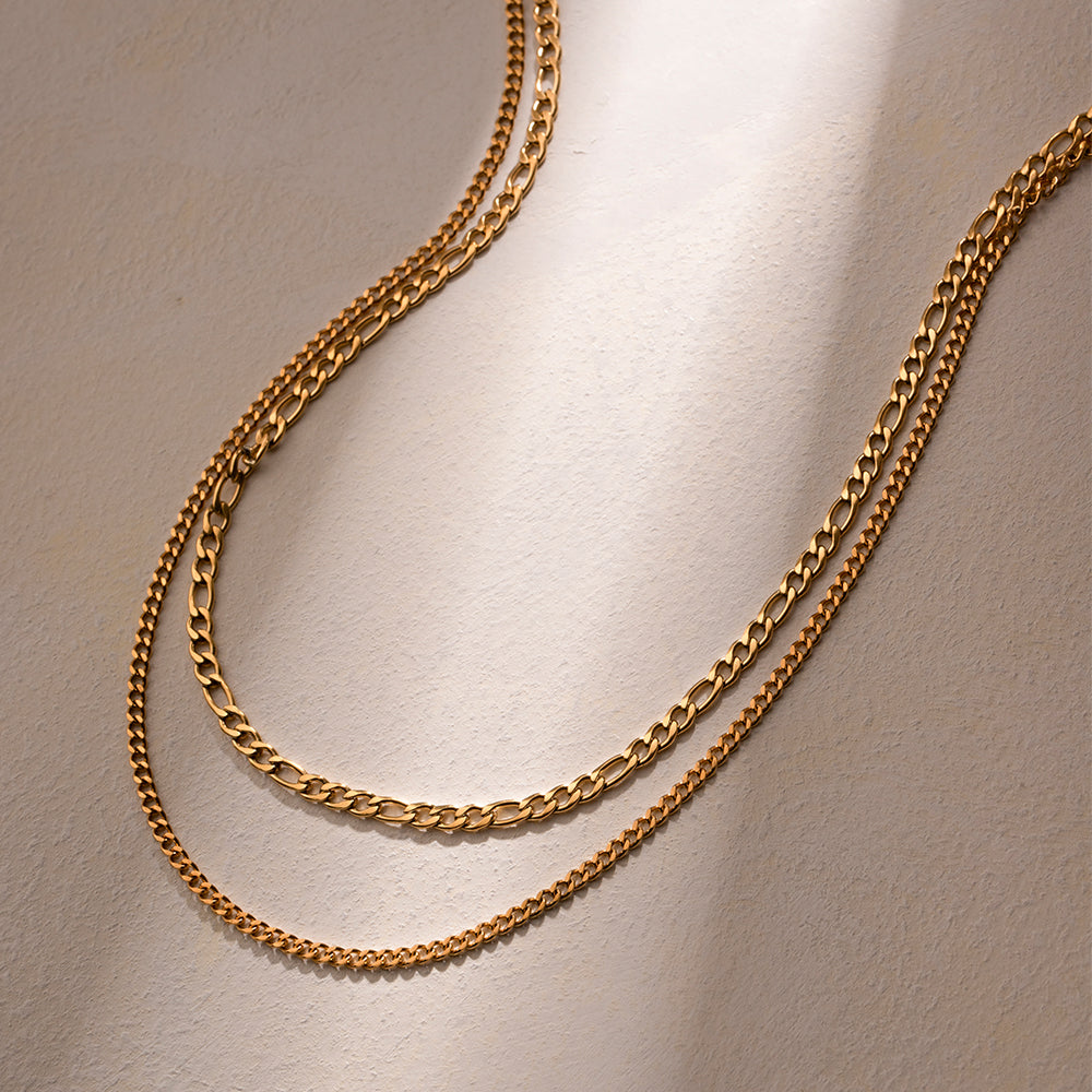 18K Gold PVD Plated Link Chain Statement Necklace