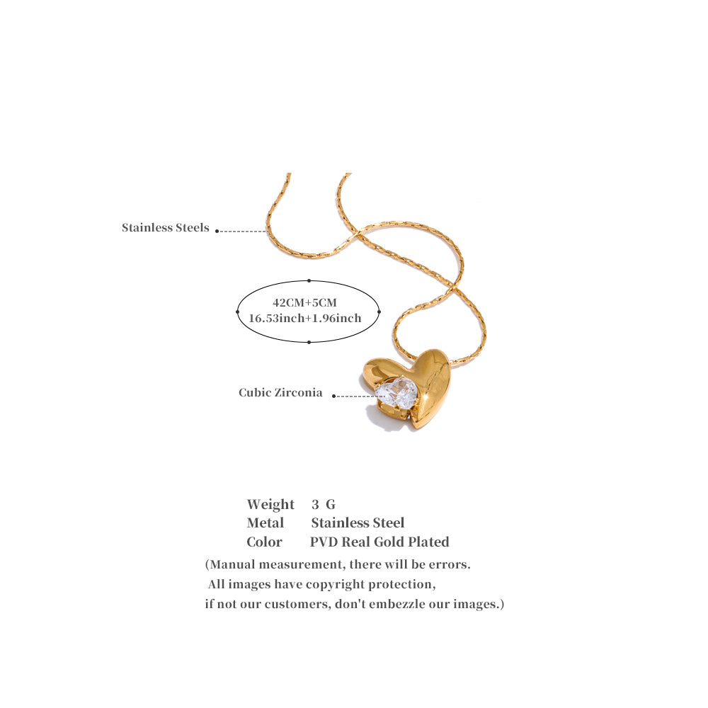 Heart Warming Crystal Necklace