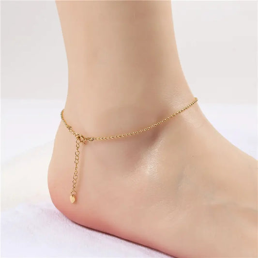 Dainty Simple Bead Anklet