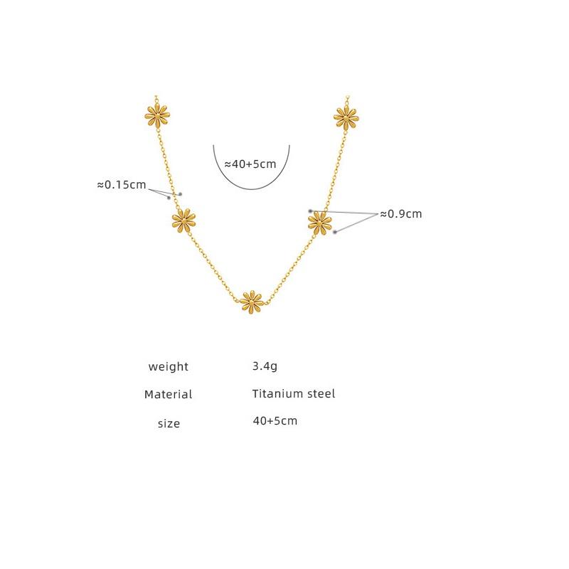18K Gold Plated Daisy Sunflower Pendant