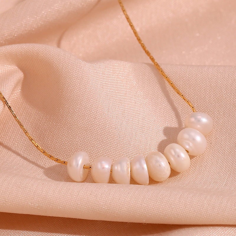 Pearl Cluster Chain Necklace