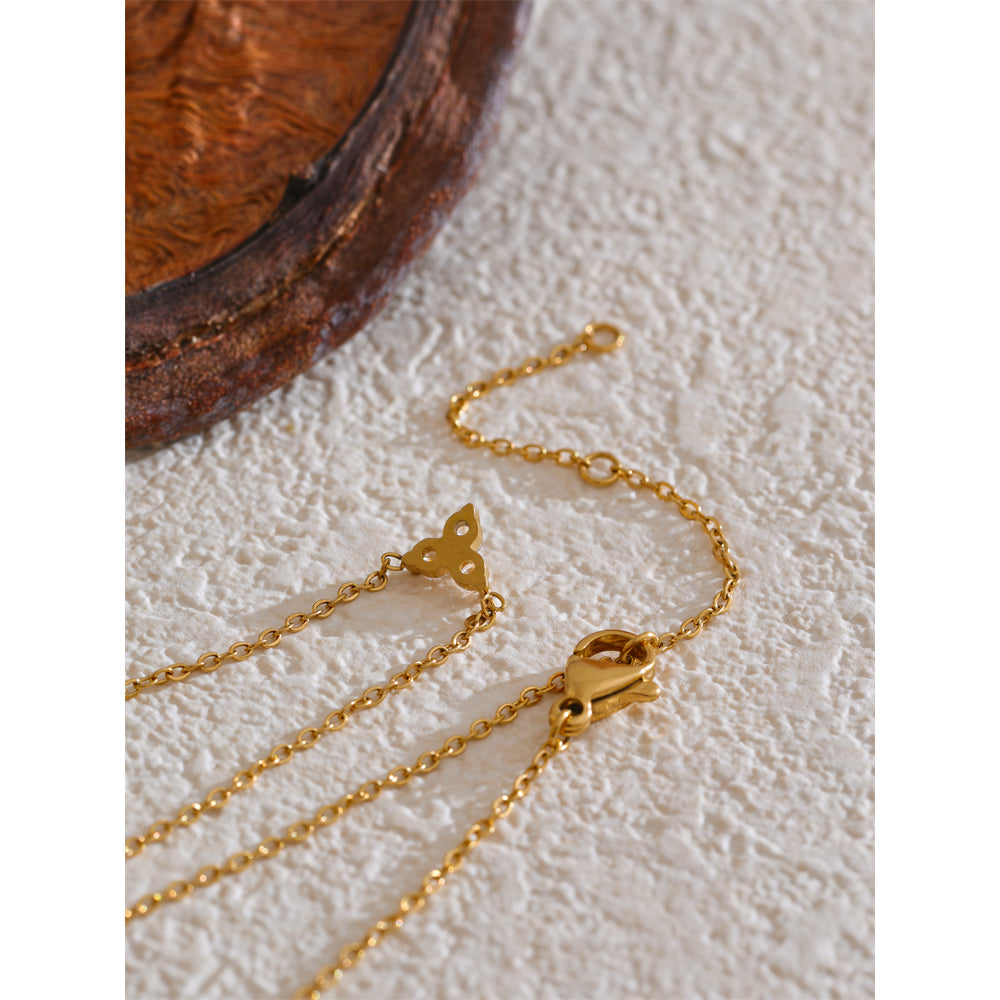Trinity Crystal Petal Necklace