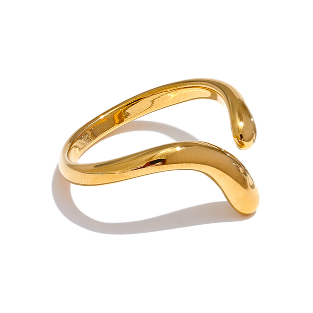 Classic Wave Open Ring