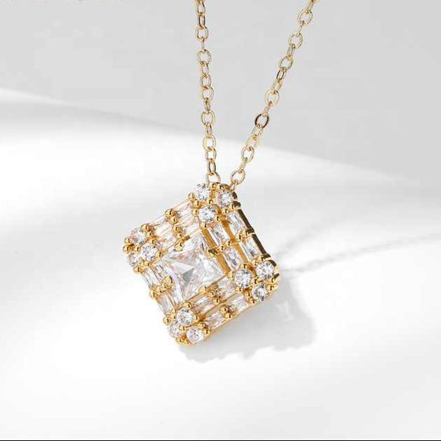 Diamond Zirconia Necklace Set