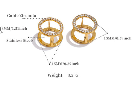 Crystal Circle Studs