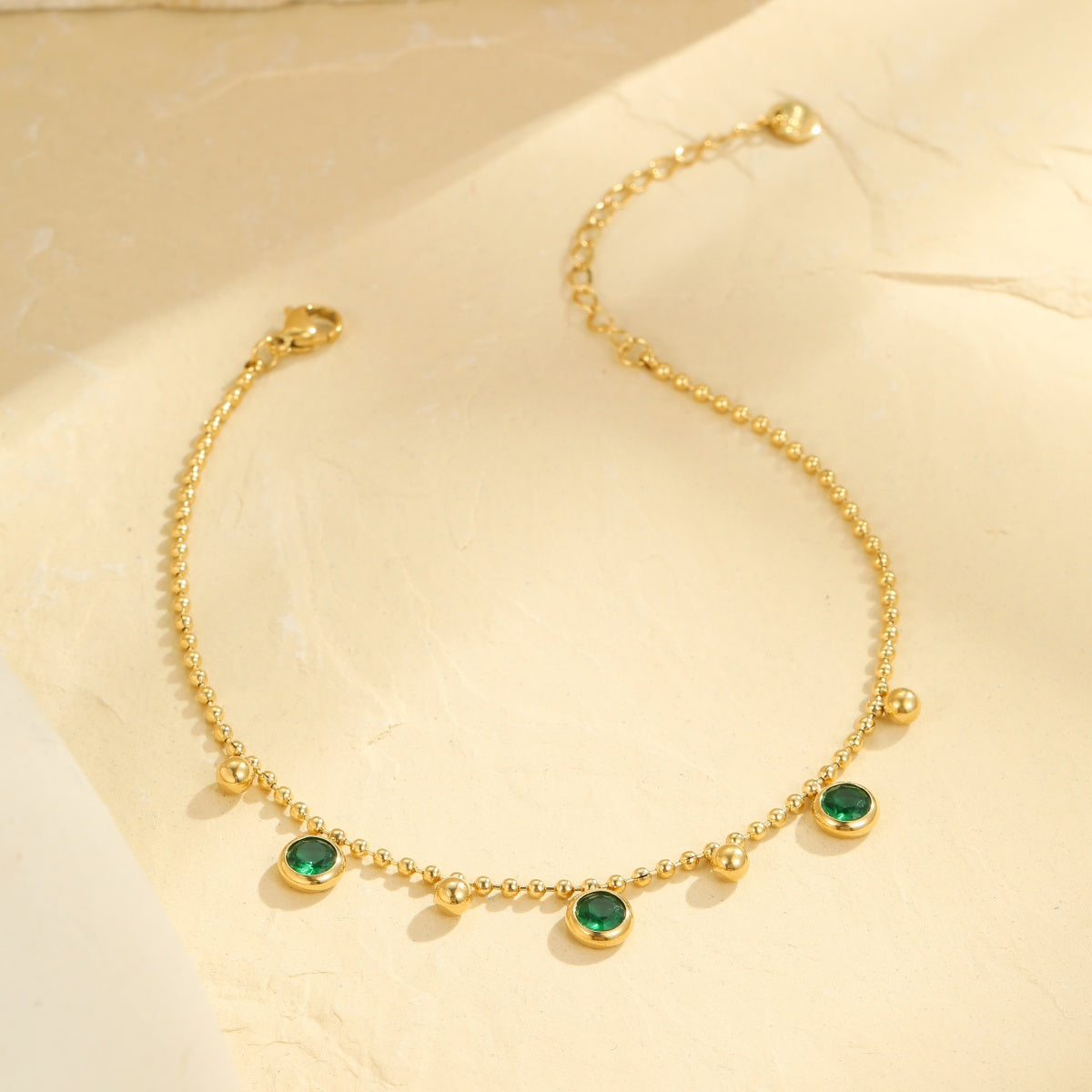 Floating Emerald Crystal Bracelet