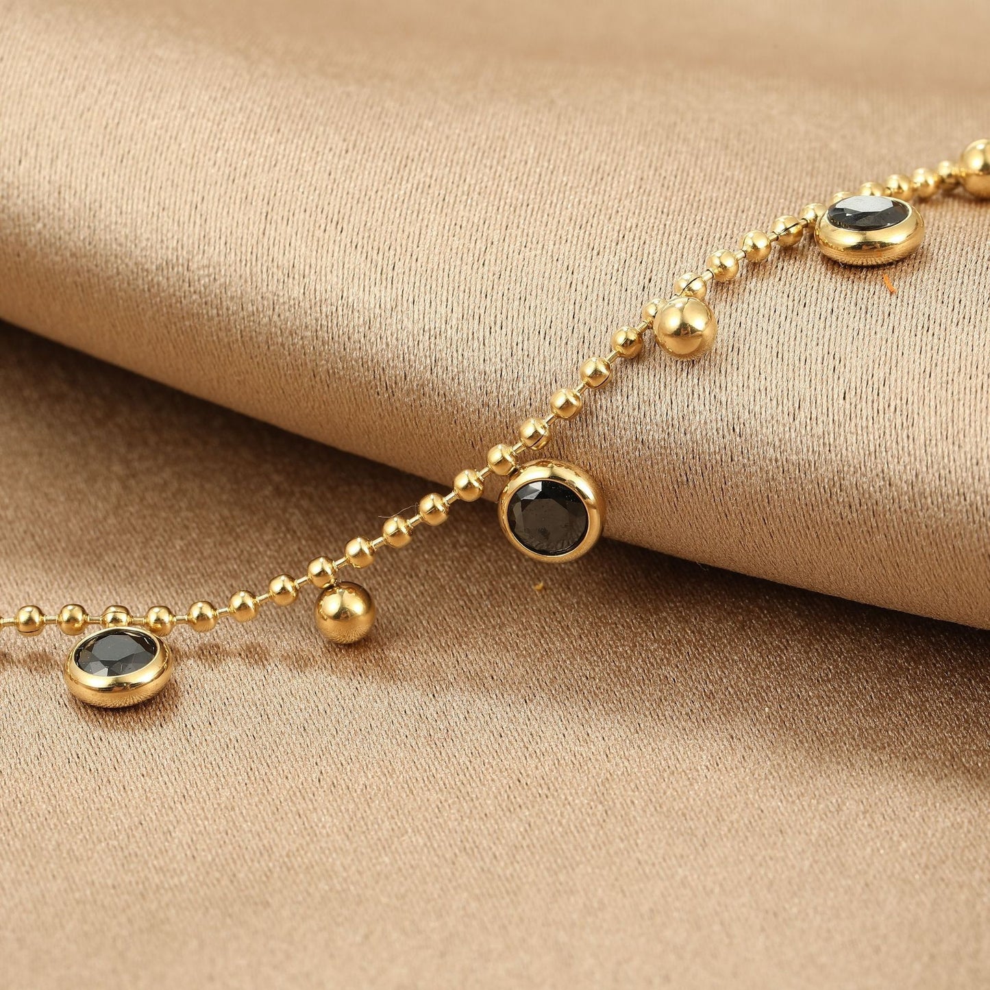 Black Onyx Charm Bracelet