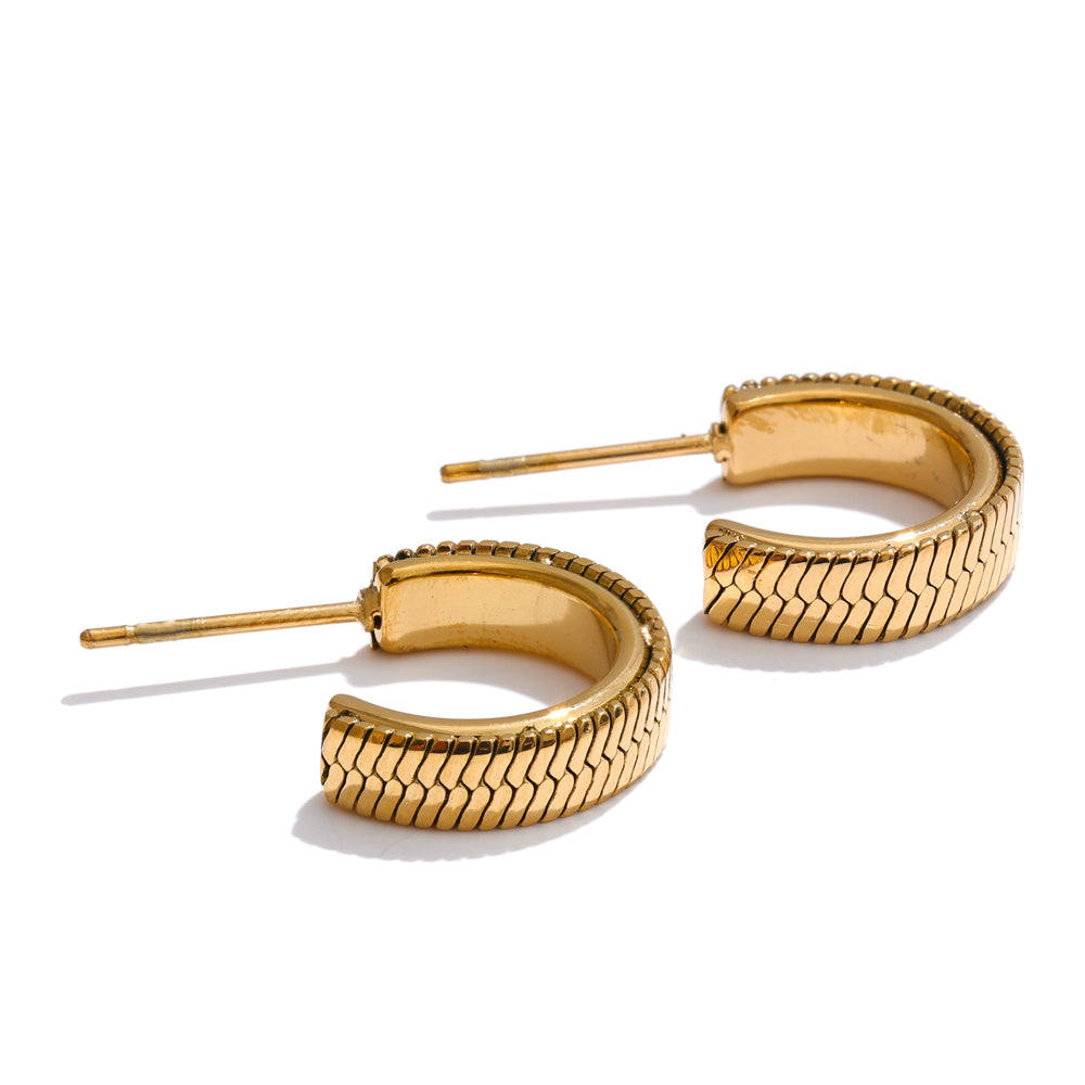 Chevron Hoop Earrings