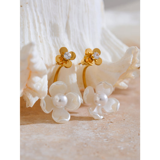 Floral Pearl Earrings
