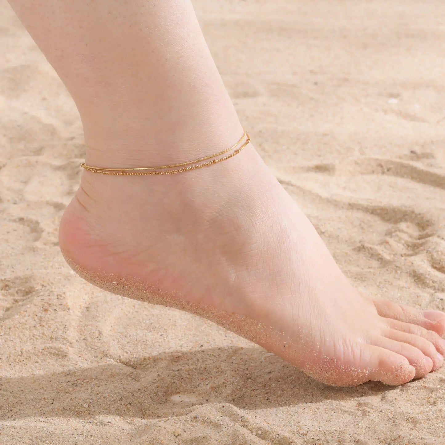 Double Layered Bead Anklets