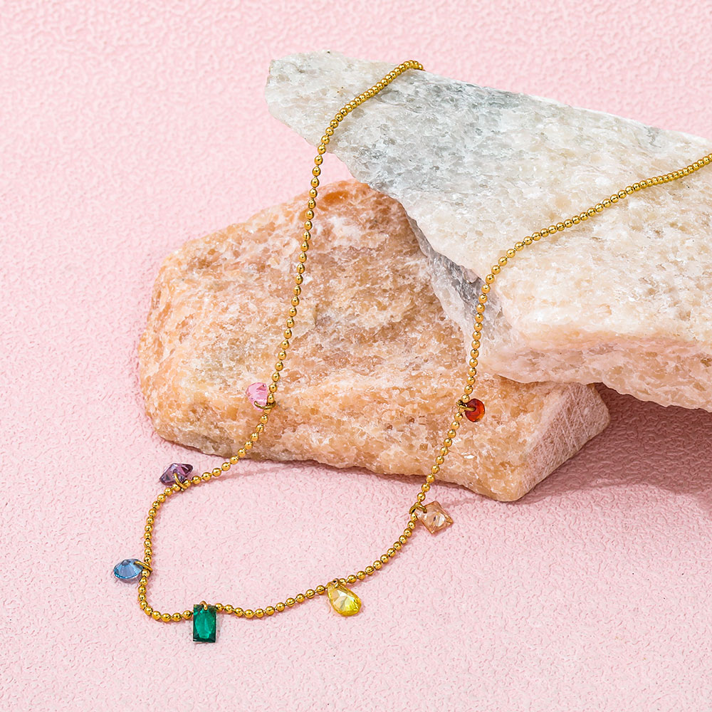 Rainbow Gemstone Necklace