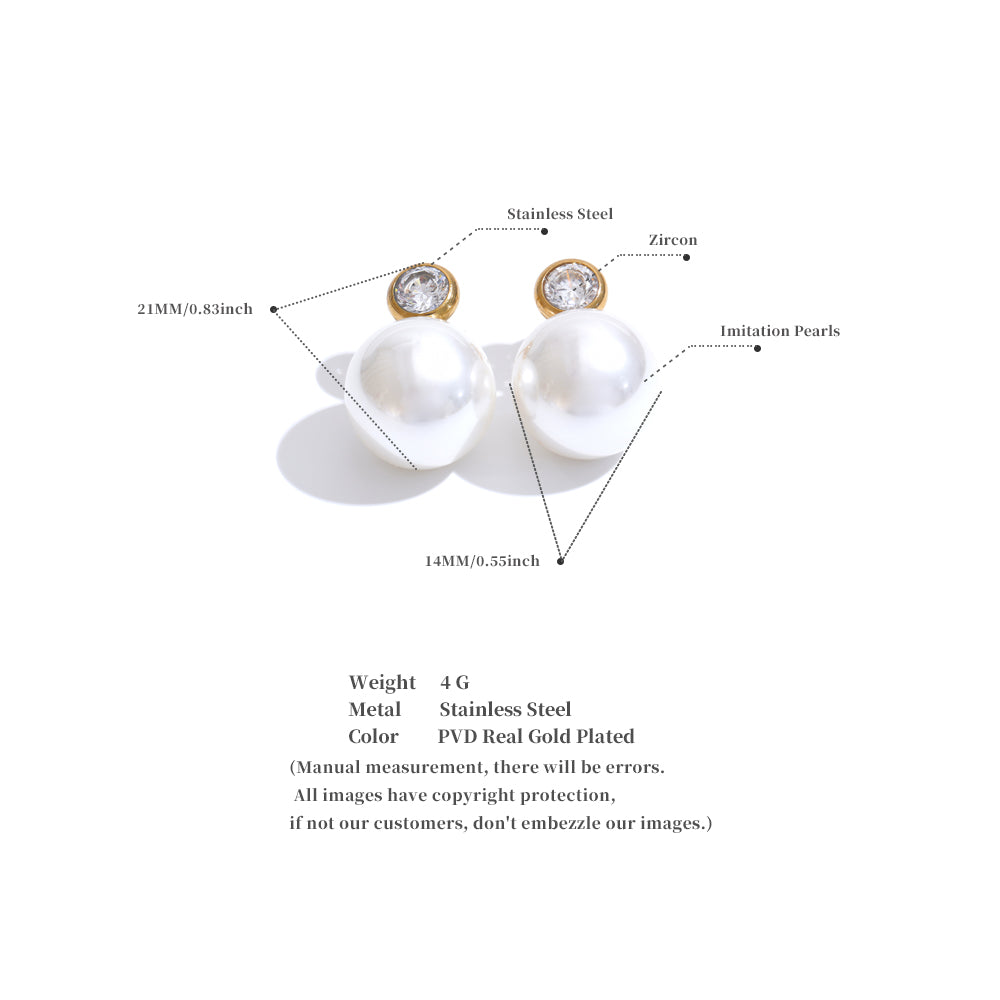 Luminous Pearl Drop Studs