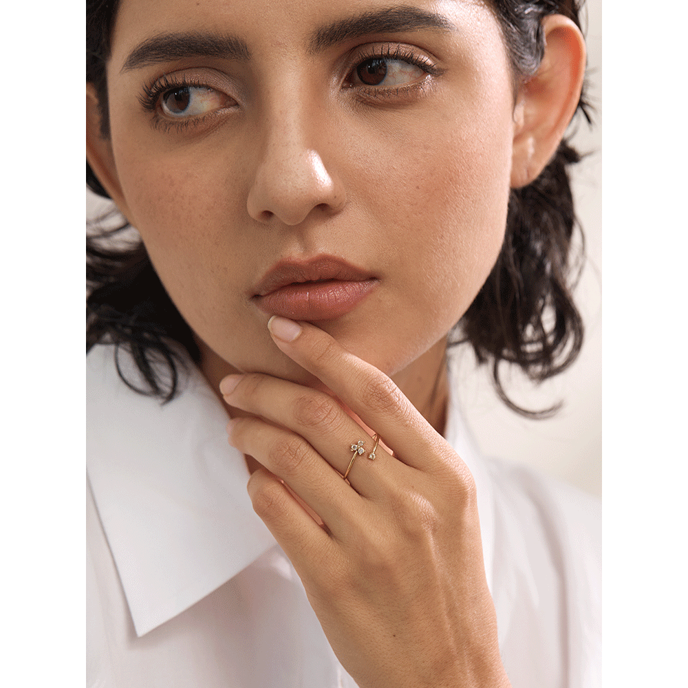 Floret Open Band Ring