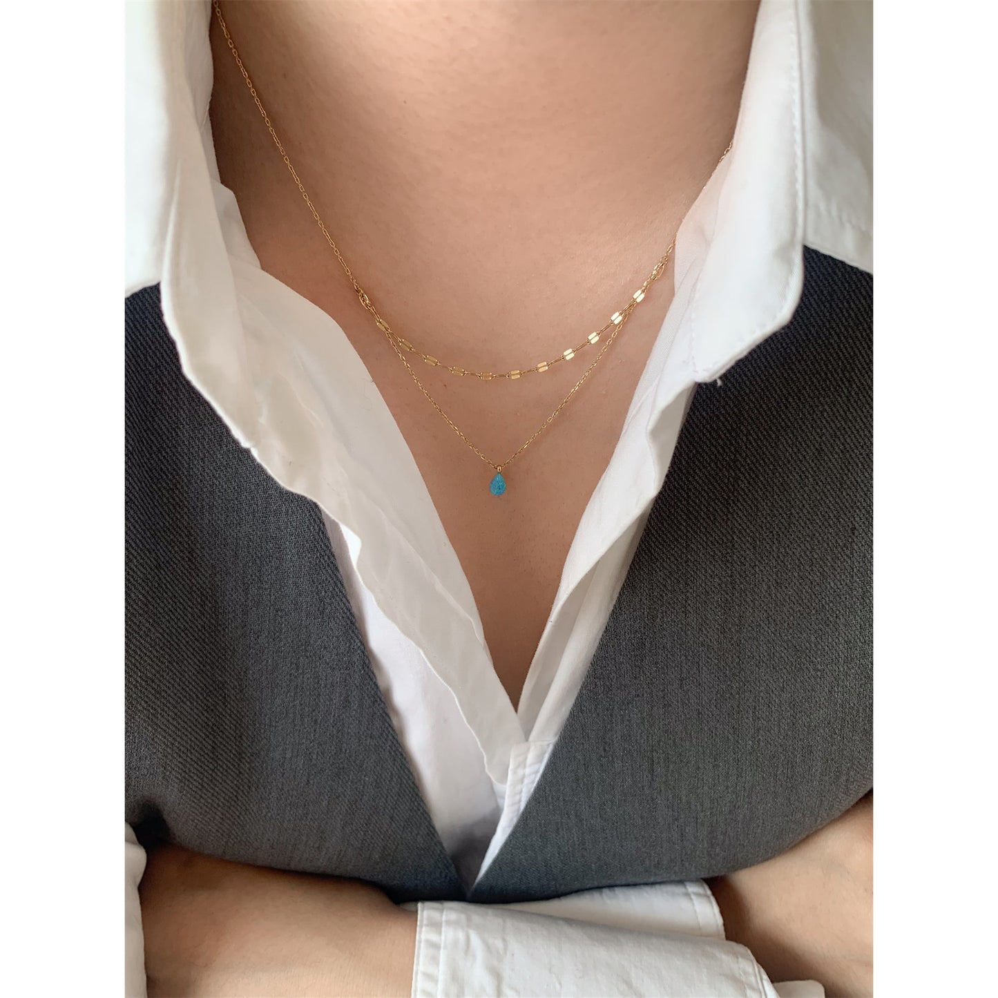 Aqua Demi Necklace