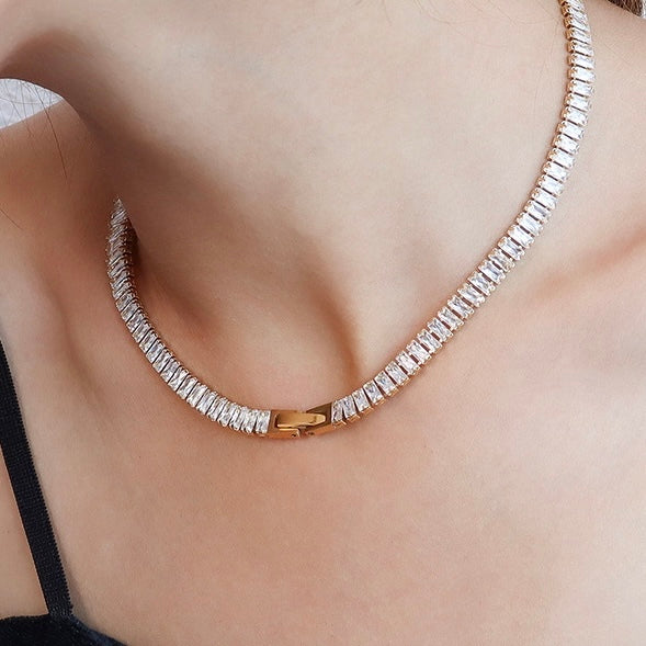 Aurum Crystal Link Necklace