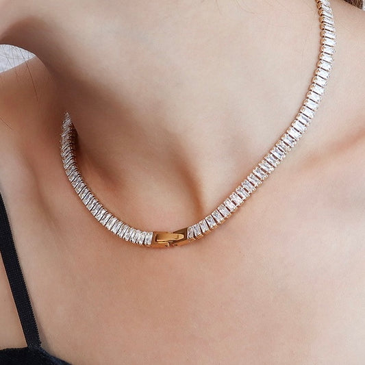 Aurum Crystal Link Necklace